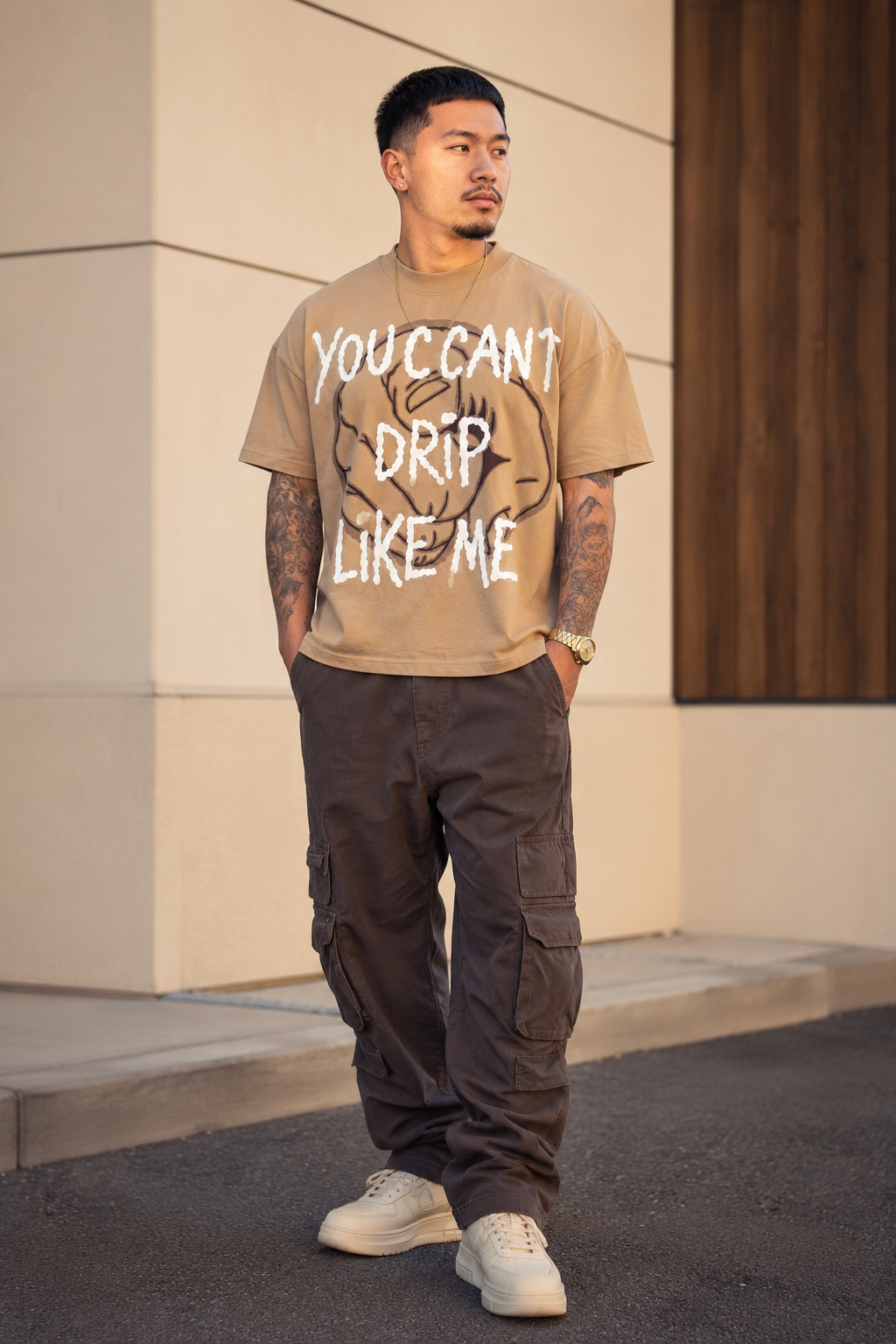 Drip Like Me Tee - Nude